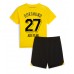 Borussia Dortmund Karim Adeyemi #27 Kopio Lastenvaatteet Koti Pelipaita Lasten 2023-24 Lyhyet Hihat (+ shortsit)